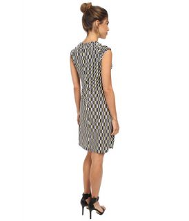 Laundry by Shelli Segal Short Sleeve Printed Dress with Front Twist