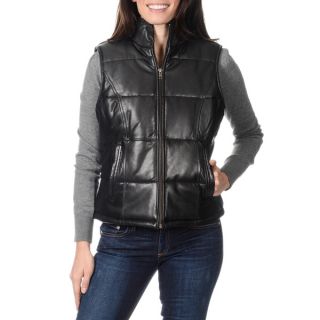 Whetblu Womens Black Genuine Leather Vest   16190050  