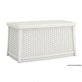 Suncast ELEMENTS™ Coffee Table with Storage, White   Outdoor Living