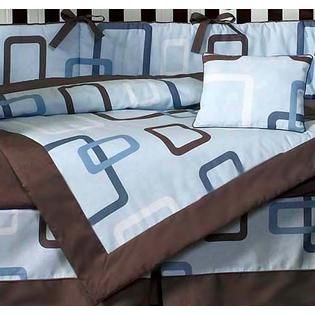 Sweet Jojo Designs  Geo Blue Collection 9pc Crib Bedding Set
