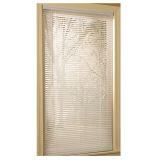 Project Source 1 in White Vinyl Light Filtering Mini Blinds (Common 59 in; Actual 58.5 in x 64 in)