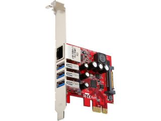 StarTech 3 port PCI Express USB 3.0 card + Gigabit Ethernet Model PEXUSB3S3GE