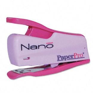 PaperPro Nano Miniature Stapler, 12 Sheet Capacity, Pink