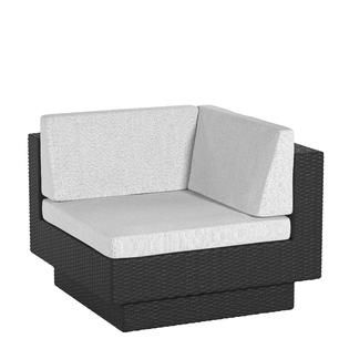 Sonax Park Terrace Textured Black Patio Corner Seat   Outdoor Living