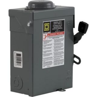 Square D 30 Amp 240 Volt 3 Pole Not Fusible Outdoor General Duty Safety Switch DU321RBCP