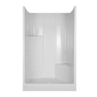 Aqua Glass 76H x 35 7/8W x 47 7/8L White 1 Piece Shower Kit