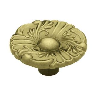 Liberty 1 1/2 in. Antique Brass Provincial Round Cabinet Knob P74580H AB C7
