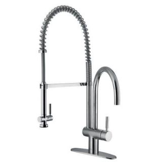 Vigo Single Handle Pull Down Sprayer Kitchen Faucet with Deck Plate in Chrome VG02006CHK1