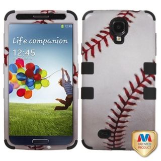 INSTEN Baseball/ Black TUFF Phone Case Cover for Samsung Galaxy S4