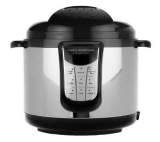 CooksEssentials 5 qt Digital Stainless Steel Pressure Cooker —