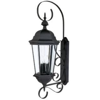 Capital Lighting Carraige House Collection 3 light Black Outdoor Wall