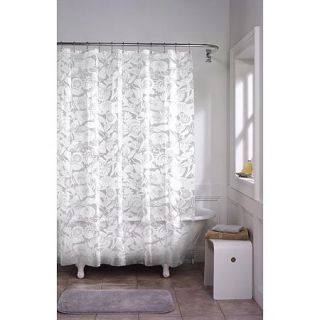 Maytex White Seashell PEVA Shower Curtain