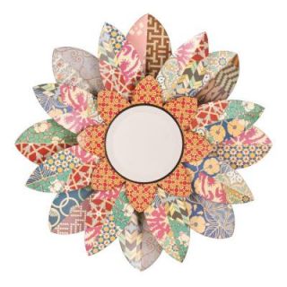 Southern Enterprises 33 in. x 33 in. Multi Color Decorative Floral Framed Mirror HD098128
