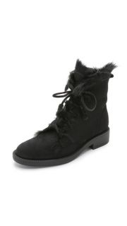 Pedro Garcia Kaede Fur Lace Up Booties