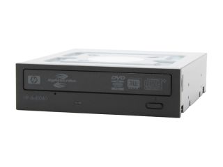 Open Box HP 20X DVD±R DVD Burner with LightScribe 20X DVD+R 8X DVD+RW 8X DVD+R DL 20X DVD R 6X DVD RW 16X DVD ROM 48X CD R 32X CD RW 48X CD ROM Black IDE Model dvd1040i LightScribe Support