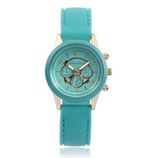 Journee Collection Round Face Silicone Band Watch
