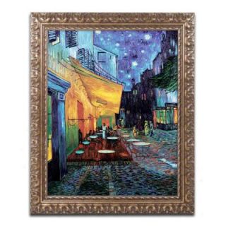 Trademark Fine Art 20 in. x 16 in. "Cafe Terrace" by Vincent van Gogh Framed Printed Canvas Wall Art M211 G1620F