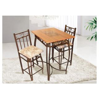 Piece Bistro Set   Cherry