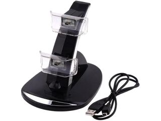 INSTEN Black Dual Charge Station Charger w/ Stand For Sony PS3 Playstation 3 / PS3 Slim Remote Controller