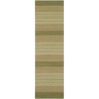 Safavieh Hand woven Marbella Green Wool Rug (23 x 8)  
