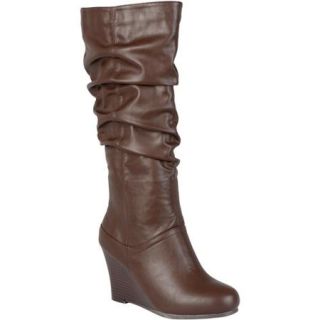 Brinley Co. Womens Slouchy Wedge Boots