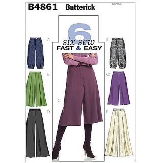 Butterick Pattern Misses' Pants and Gaucho Pants, EE (14, 16, 18, 20)