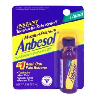 Anbesol Oral Anesthetic, Maximum Strength, Liquid, .31 fl oz (9 ml