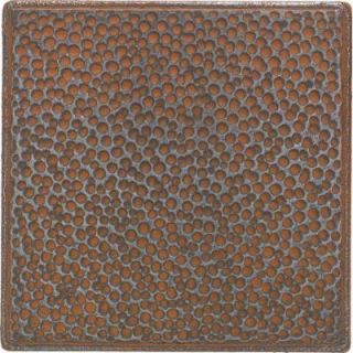 Daltile Castle Metals 4 1/4 in. x 4 1/4 in. Wrought Iron Metal Hammered Insert Wall Tile CM0244DECOB1P