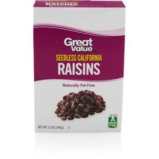 Great Value California Raisins, 12 oz