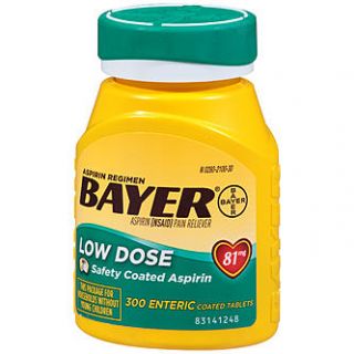 Bayer Low Dose 81mg Enteric Coated Aspirin Tablets Pain Reliever 300