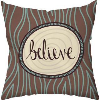 Checkerboard Lifestyle 18 in. H x 18 in. D Believe Holiday Throw Pillow PIL FUE X