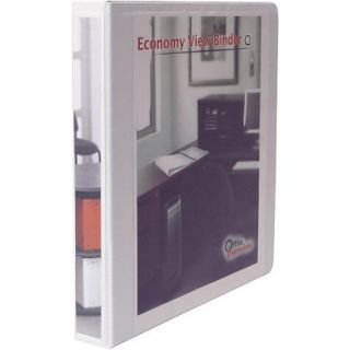 Office Impressions Easy Comfort Deluxe Plus D Ring View Binder, 1" Capacity, White