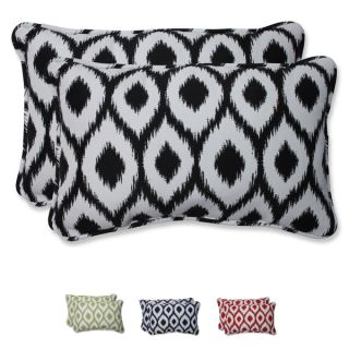 Pillow Perfect Rectangular Throw Pillow with Bella Dura Shivali Fabric