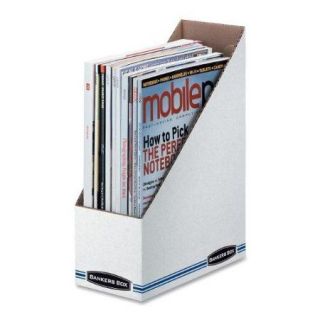 Bankers Box Stor/file Magazine Files   Letter   White, Blue   Fiberboard   1 Pack (FEL00723)