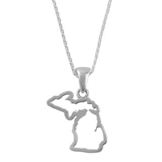 Michigan State Outline Necklace   Shopping   The s