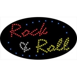 Sign Store L100 2043 outdoor Rock And Roll Animated Outdoor LED Sign, 27 x 15 x 3. 5 inch