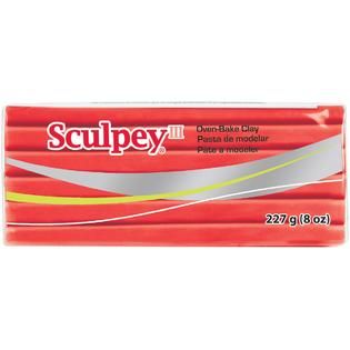 Sculpey III Polymer Clay 8 Ounces Red Hot Red   Home   Crafts