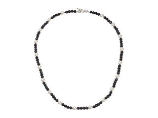 Majorica Pearl And Crystal Necklace Black White