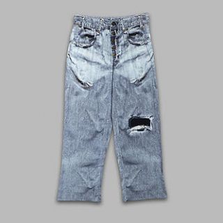 Joe Boxer Mens Deconstructed Denim Look Lounge Pants   Clothing