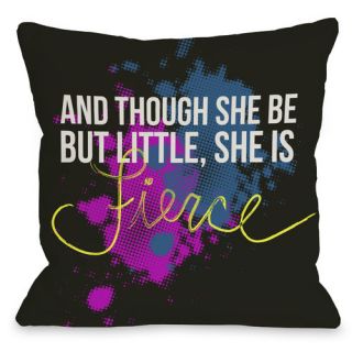 One Bella Casa She is Fierce Throw Pillow