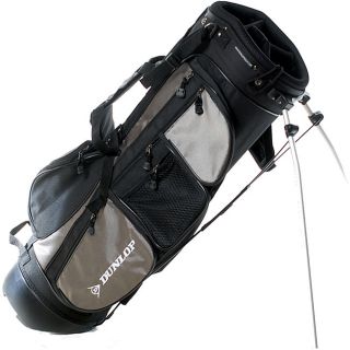 Dunlop Black/ Silver Dual strap Stand Golf Bag  ™ Shopping