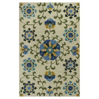 KAS Rugs Textured Fashion Ivory Rectangular Indoor Tufted Area Rug (Common 8 x 10; Actual 93 in W x 117 in L x 0 ft Dia)