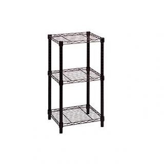 Honey Can Do 3 Tier black wire shelving tower 14x15x30 alternate