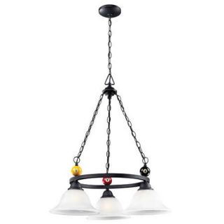 ELK Lighting Billiards (section) 66203 3 Chandelier   23W in.   Matte Black