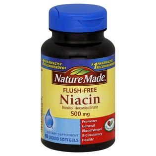 Nature Made Niacin, Flush Free, 500 mg, Liquid Softgels, 60 softgels