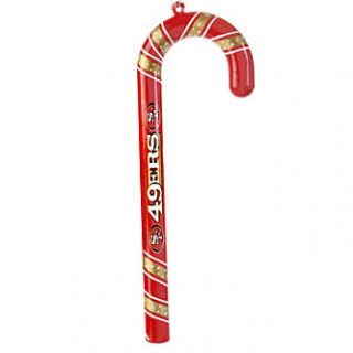 NFL San Francisco 49ers Candy Cane Christmas Ornament   Fitness