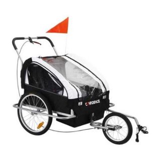 Confidence 2 in 1 Double Baby/Child/Kids Bicycle Bike Trailer /Jogger Red