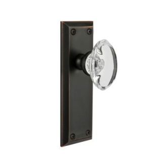 Grandeur Timeless Bronze Privacy Fifth Avenue Plate with Provence Crystal Knob FAVPRO 40 TB   Mobile