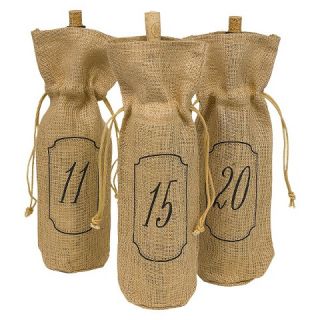 Wedding Burlap Wine Bag Table Numbers (11 20)