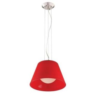 Eurofase Ribo Collection 1 Light Chrome and Red Pendant 23067 028